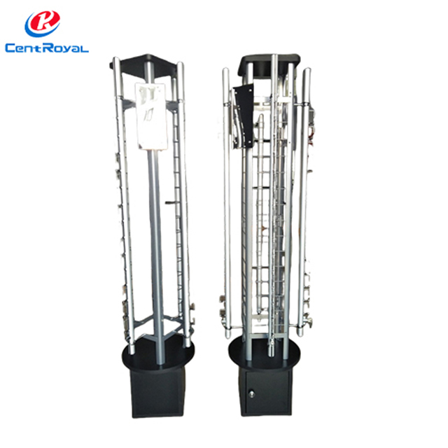 Mobile Metal Eyewear Display Rack: Lockable Cabinet Branding