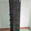 Wooden Multi - Tier Rotating Display Rack with Wheels, Tilted Shelves for Journals & Books