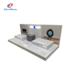Illuminated Acrylic & Metal Speaker Display Stand - Multi-Tier Retail Rack for Audio Product Exhibition & Showcase