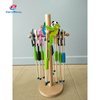 Wooden Rotating Multi-Hook Kids’ Toy Display Stand - Animal Puppet & Plaything Rack