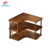 Simple Style Natural Wood Wave Edge Storage Display Rack with Stable Bearing