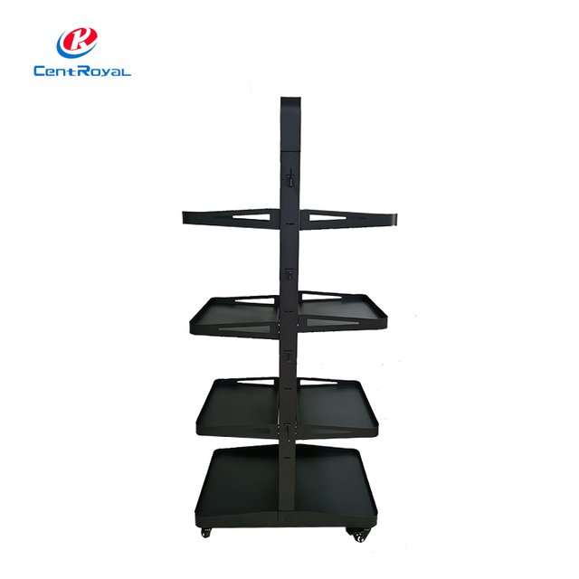 Mobile Metal Multi - Tier Display Rack: For Ceramic Mugs