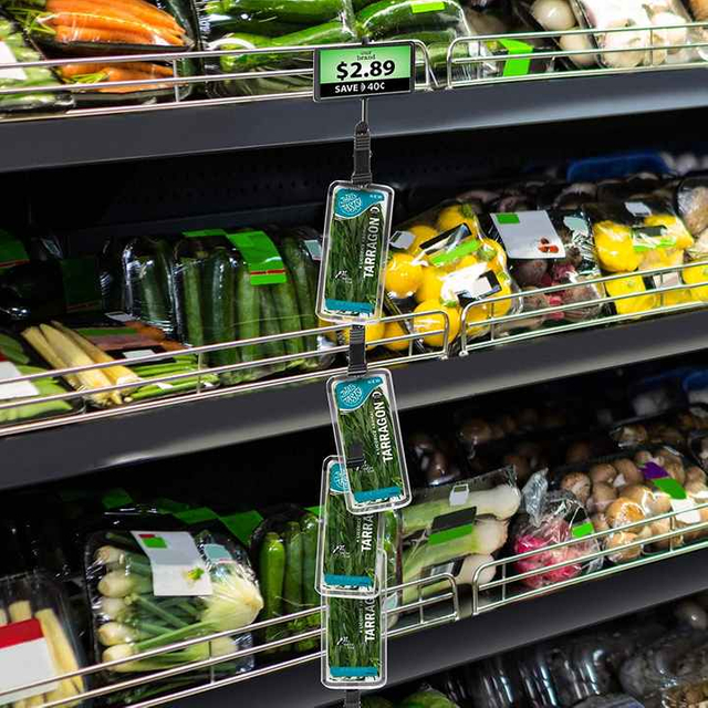 Hanging Metal Display Rack With Adjustable Clips For Snacks