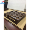 Wooden Multi-Slot Display Tray with Recessed Holes - Countertop Organizer for Pomade, Candle & Small Round Products