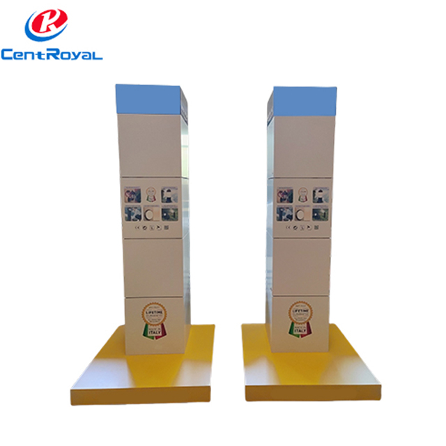 Custom Multi Tier Lighting Display Stand Branded Italian Design