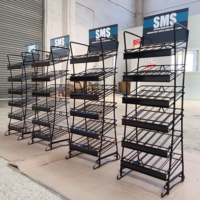 Metal Multi - tier Nail Art Display Rack: Custom Branding