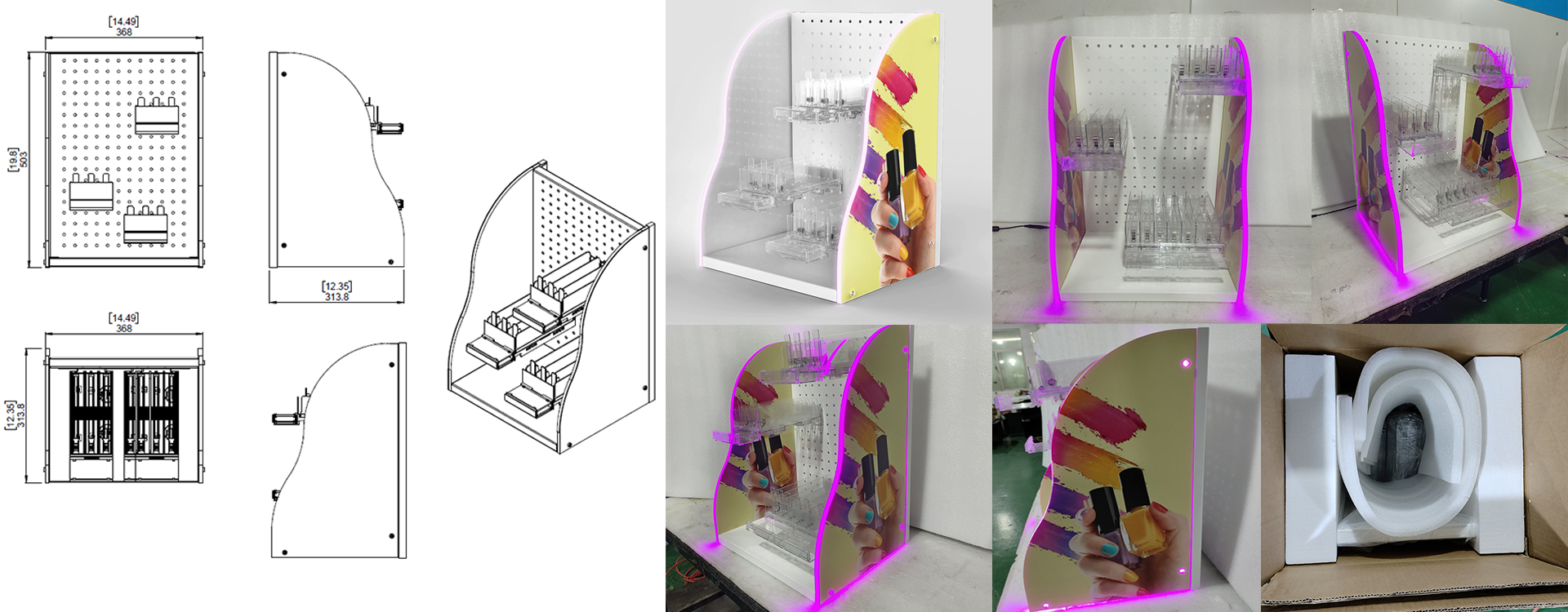 Colored Acrylic Display Stand