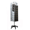 Retail Display Stand Metal Rotating Display Stand with Wheels Keychain Display Stand with Hooks Suitable for Shopping Malls