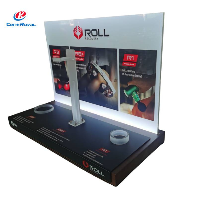 LED-Lit Acrylic Exhibition Rack for Massage Gun Storage