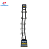 Multi-Tier Metal Wire Hat Display Stand with Rolling Base - Retail Rack for Cap & Headwear Exhibition