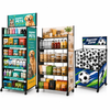 Custom Themed Retail Display Rack Collection with Wheel
