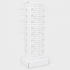 Custom Seasonal Promotional Cardboard Pegboard 4-Sided Floor Standing Peg Hook Display Rack for Christmas Holiday Greeting Cards 