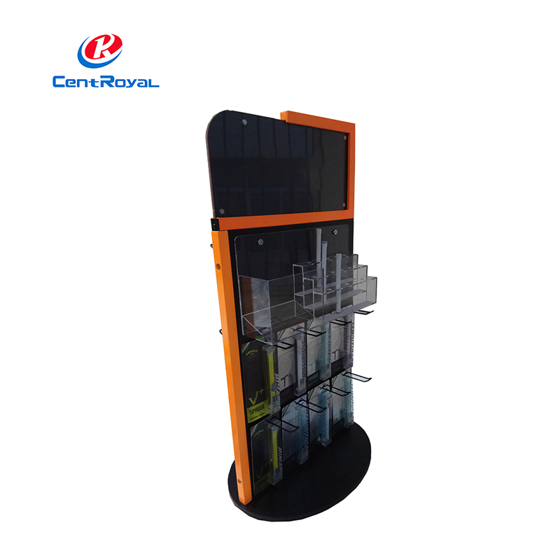 Acrylic mobile casters display stand
